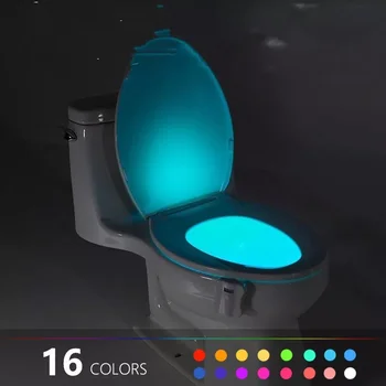 Samodejno Zaznavanje Led Senzor Gibanja Ponoči Lučka Toilet Bowl Kopalnica Svetlobni Senzor Gibanja Školjko Sedeža Noč Svetlobe Wc Wc L