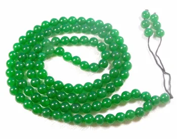 Tibera Buddhist 108 Green Jade Kroglice Molitev Mala Ogrlica 6 mm